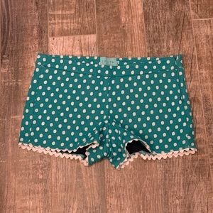 Women’s Judith March Green Polka Dot Shorts Size L
